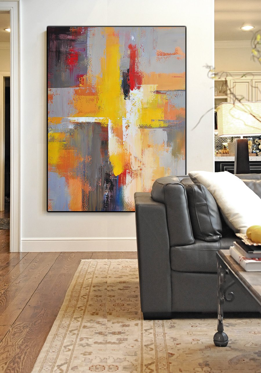 Palette Knife Contemporary Art #L55B - Click Image to Close